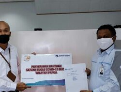 Jamkrindo Jayapura Donasikan APD ke Satgas BUMN Lawan Covid-19