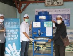 LPEI Turunkan Wastafel Portable dan Sembako Lawan Covid-19